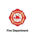 Fire Department, Volunteer icon. Element of color fire department sign icon. Premium quality graphic design icon. Signs and Royalty Free Stock Photo