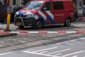 Fire Department Working Behind Ducktape At Amsterdam The Netherlands 27-4-2023 Royalty Free Stock Photo