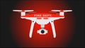 Fire dept. photo and video drone icon. Vector illustration.