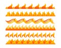 Fire design elements vector set Royalty Free Stock Photo