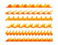 Fire design elements vector set Royalty Free Stock Photo