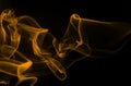 Fire design. yellow smoke abstract on black background Royalty Free Stock Photo