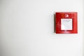 Fire detection button on wall