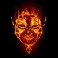 Fire devil face