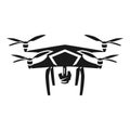 Fire drone icon, simple style