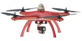 Fire Drone quadrocopter Royalty Free Stock Photo