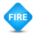 Fire elegant cyan blue diamond button