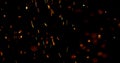 fire embers, fire particles use black background Royalty Free Stock Photo
