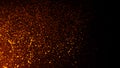 Fire embers particles texture overlays . Burn effect on isolated black background. Design texture Royalty Free Stock Photo