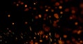 fire embers, fire particles use black background Royalty Free Stock Photo