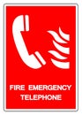 Fire Emergency Telephone Symbol Sign, Vector Illustration, Isolate On White Background Label. EPS10 Royalty Free Stock Photo