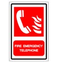 Fire Emergency Telephone Symbol Sign, Vector Illustration, Isolate On White Background Label. EPS10 Royalty Free Stock Photo