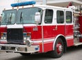 Fire engine of the American firemen ready for emergencies Royalty Free Stock Photo