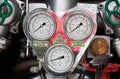 Fire engine gauges Royalty Free Stock Photo
