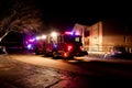 Fire Engine at Night-time Emergency Royalty Free Stock Photo