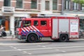 Fire engine operated by the Netherlands Brandweer Royalty Free Stock Photo