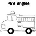 Fire engine vector art illustration Royalty Free Stock Photo