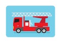 fire engine. Vector illustration decorative design Royalty Free Stock Photo