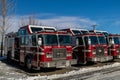 Fire equipment and trucks. City of Calgary alberta Canada Royalty Free Stock Photo
