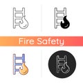 Fire escape ladder icon