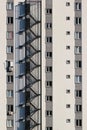 Fire escape ladders and staircases outside a high-rise residential building in Antalya, Turkey Royalty Free Stock Photo