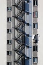 Fire escape ladders and staircases outside a high-rise residential building in Antalya, Turkey Royalty Free Stock Photo