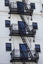 Fire Escape on the Side of an Old Building Royalty Free Stock Photo