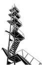 A Fire Escape Stairs Vector 01 Royalty Free Stock Photo