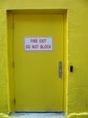 Fire Exit Do Not Block sign Royalty Free Stock Photo