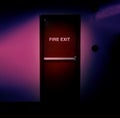 Fire exit door. Fire exit emergency door red color metal material Royalty Free Stock Photo