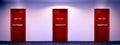 Fire exit door. Fire exit emergency door red color metal material Royalty Free Stock Photo