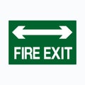 Fire Exit Emergency Green Symbol Sign, Vector Illustration, Isolate On White Background Label Royalty Free Stock Photo