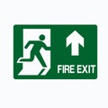 Fire Exit Emergency Green Symbol Sign, Vector Illustration, Isolate On White Background Label Royalty Free Stock Photo