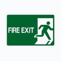 Fire Exit Emergency Green Symbol Sign, Vector Illustration, Isolate On White Background Label Royalty Free Stock Photo