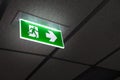 Fire exit in factory.