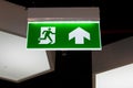 Fire exit ,green emergency exit sign