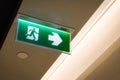 Fire exit ,green emergency exit sign