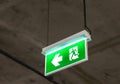 Fire exit light sign Royalty Free Stock Photo