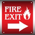 Fire exit plate Royalty Free Stock Photo