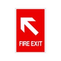 Fire Exit Red Symbol Sign, Vector Illustration, Isolate On White Background, Label ,Icon. EPS10 Royalty Free Stock Photo