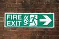 Fire exit sign Royalty Free Stock Photo