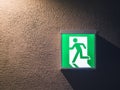 Fire Exit Sign Light box on wall Building Safety s
