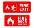 Fire Exit Sign Template Designs - Printable Safety Signs and Symbols Royalty Free Stock Photo