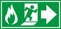 Fire exit sign.