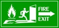 Fire exit sign. vector illustration