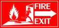 Fire exit sign. vector illustration