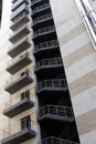 Fire exit stairs from office building Royalty Free Stock Photo