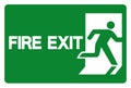 Fire Exit Symbol Sign, Vector Illustration, Isolate On White Background Label. EPS10