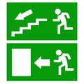 Fire exit. Vector illustration