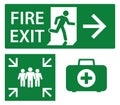Fire exit warning sign
